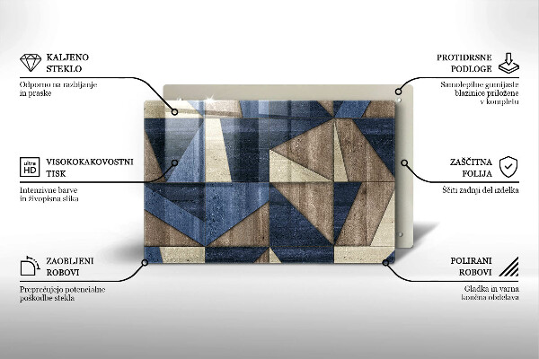 Tocător sticlă Abstracția geometrică