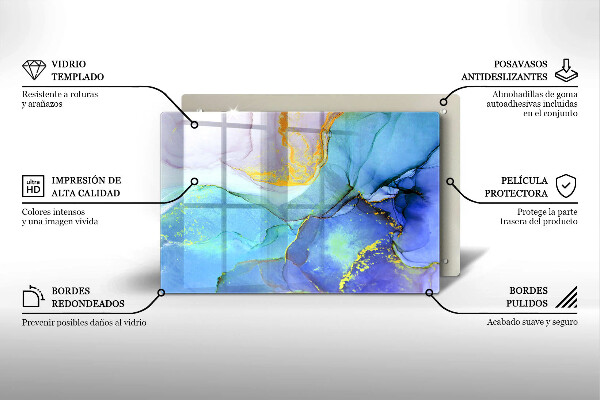 Tocător sticlă Piatră de aur crăpată