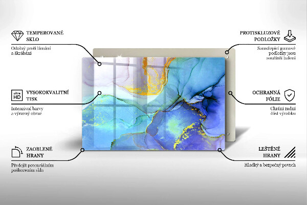 Tocător sticlă Piatră de aur crăpată