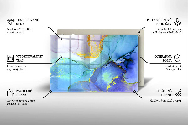 Tocător sticlă Piatră de aur crăpată