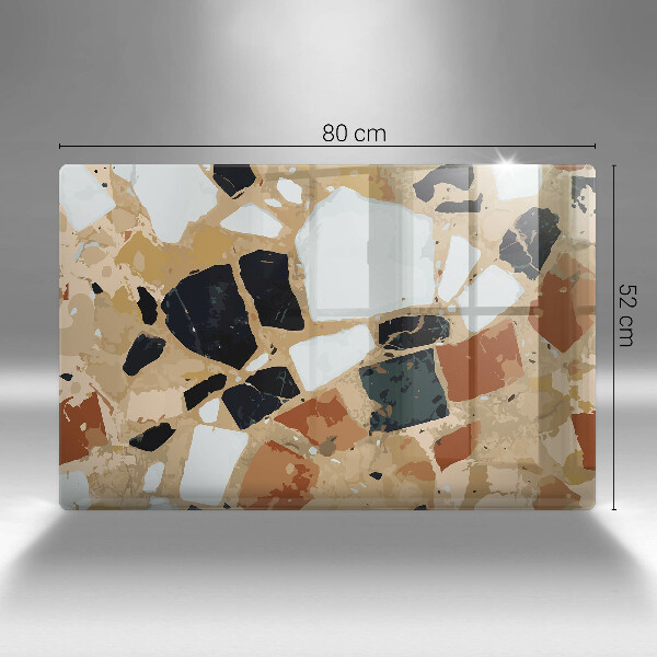 Tocător sticlă Farfurie cu pietre decorative