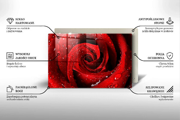 Tocător de bucătărie Petale de flori de trandafir