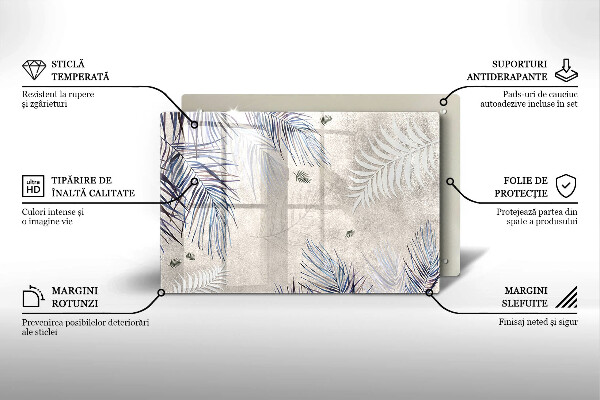 Tocător sticlă Frunze subtile