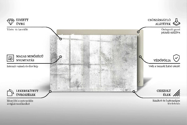 Tocător sticlă Textura de beton