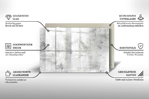 Tocător sticlă Textura de beton