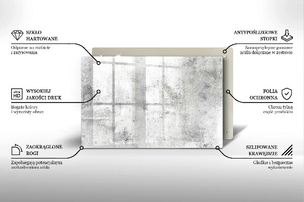 Tocător sticlă Textura de beton