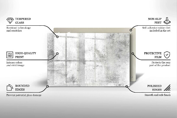 Tocător sticlă Textura de beton