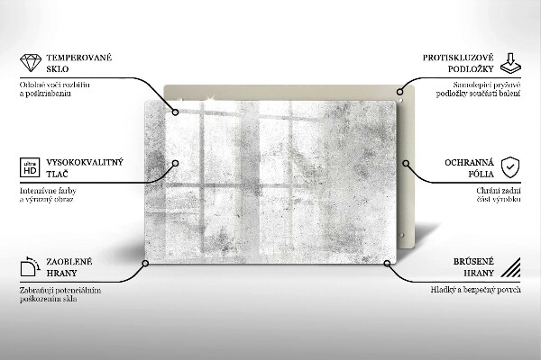 Tocător sticlă Textura de beton