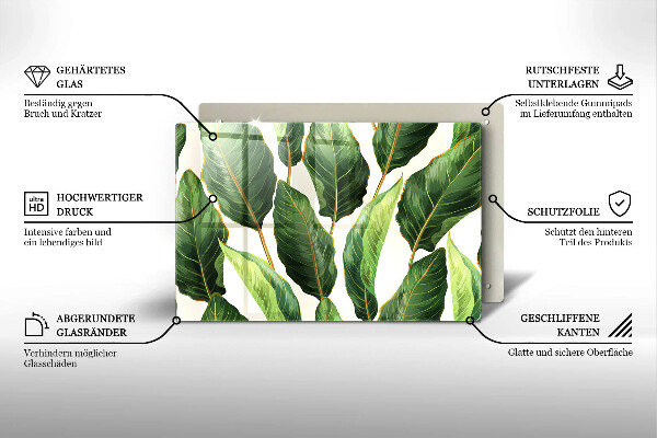 Tocător de bucătărie Frunze de bananier