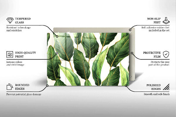 Tocător de bucătărie Frunze de bananier