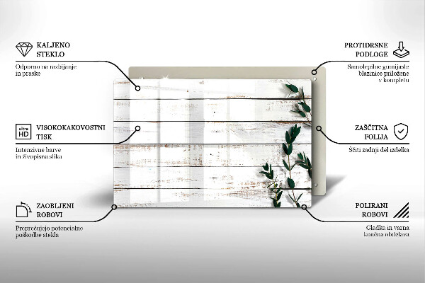 Tocător de bucătărie Scânduri și frunze vechi