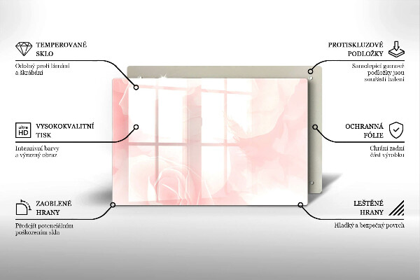 Tocător de bucătărie Fundal de trandafiri pastel