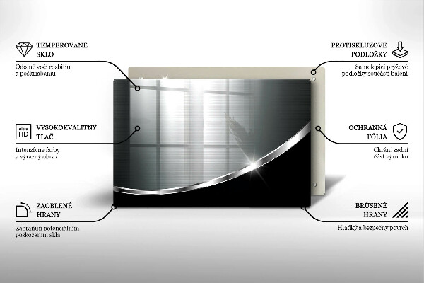 Tocător de bucătărie Abstracție cu metal