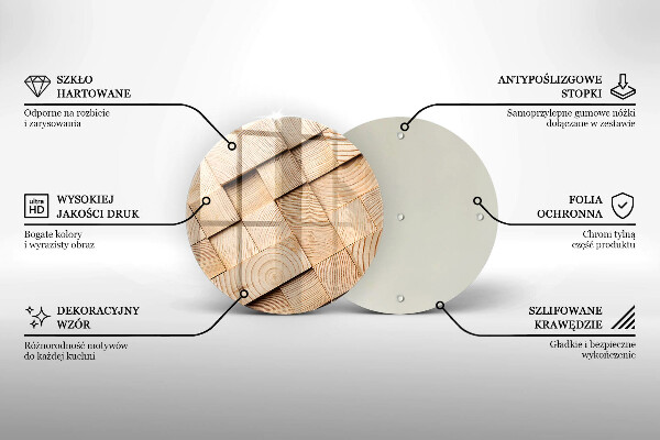 Tocător de bucătărie Pătrate de lemn