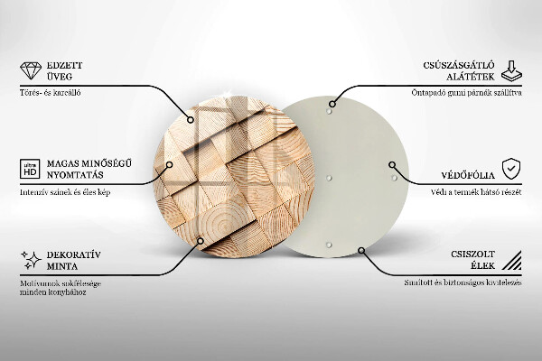Tocător de bucătărie Pătrate de lemn