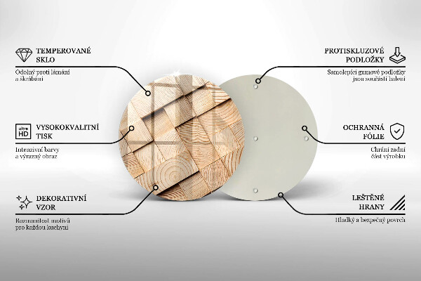Tocător de bucătărie Pătrate de lemn