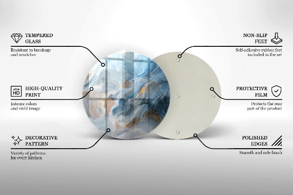 Tocător de bucătărie Textura marmură