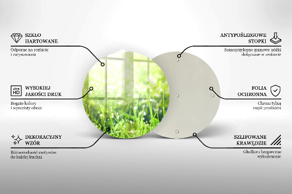 Tocător de bucătărie Natura - iarbă și rouă