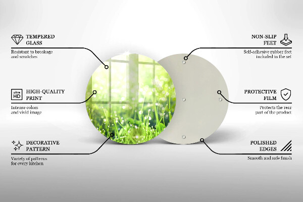 Tocător de bucătărie Natura - iarbă și rouă