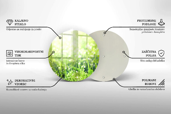 Tocător de bucătărie Natura - iarbă și rouă