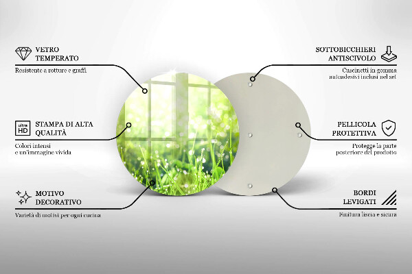 Tocător de bucătărie Natura - iarbă și rouă