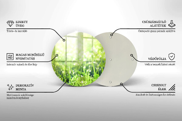 Tocător de bucătărie Natura - iarbă și rouă