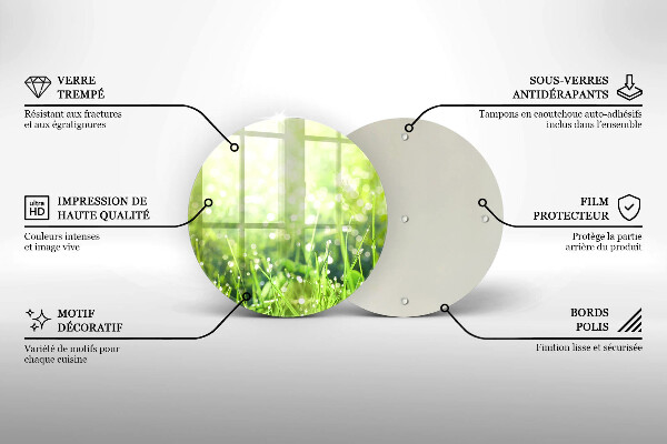 Tocător de bucătărie Natura - iarbă și rouă