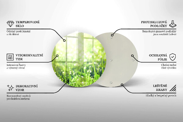 Tocător de bucătărie Natura - iarbă și rouă