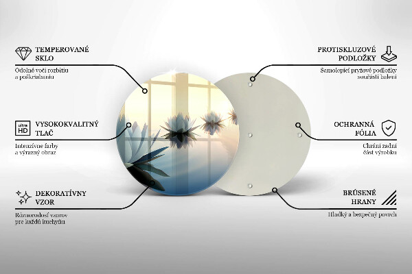 Tocător de bucătărie Flori de crin pe apă