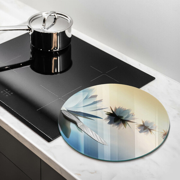 Tocător de bucătărie Flori de crin pe apă