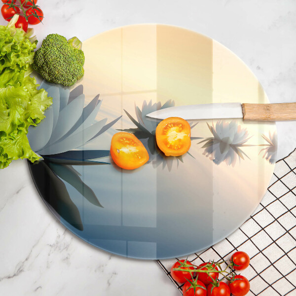 Tocător de bucătărie Flori de crin pe apă