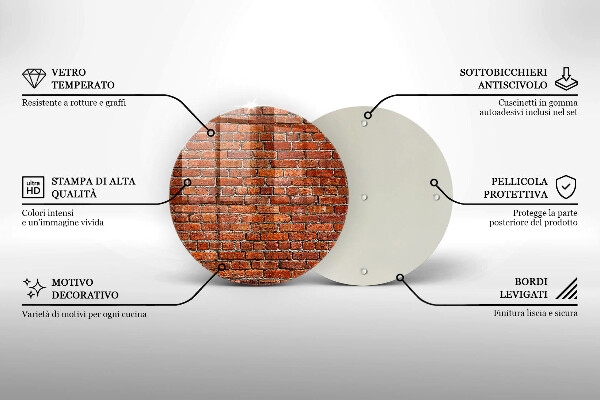 Tocător de bucătărie Perete din zid de cărămidă