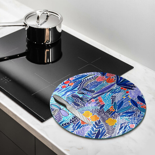 Tocător din sticlă Lunca pictata