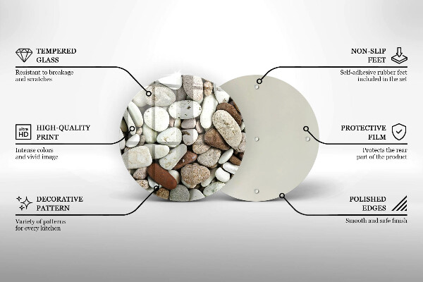 Tocător de bucătărie Fundal cu pietre mici