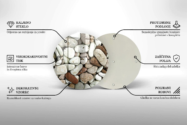 Tocător de bucătărie Fundal cu pietre mici