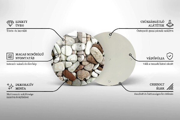 Tocător de bucătărie Fundal cu pietre mici