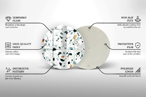 Tocător din sticlă Gresie usoara