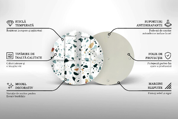 Tocător din sticlă Gresie usoara
