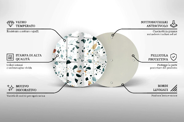 Tocător din sticlă Gresie usoara