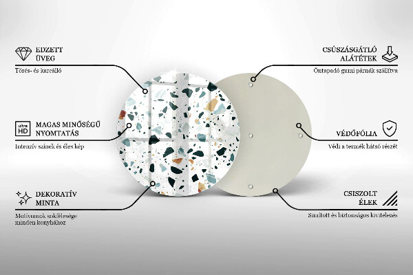 Tocător din sticlă Gresie usoara