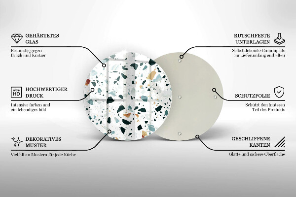 Tocător din sticlă Gresie usoara