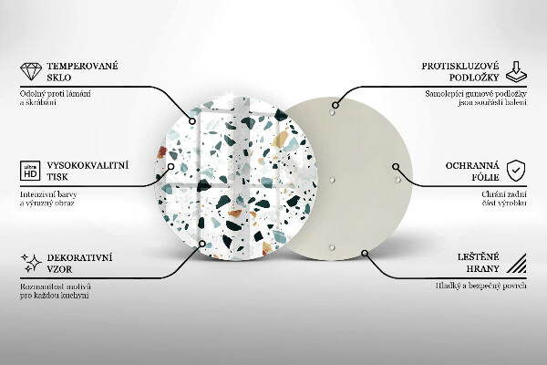 Tocător din sticlă Gresie usoara