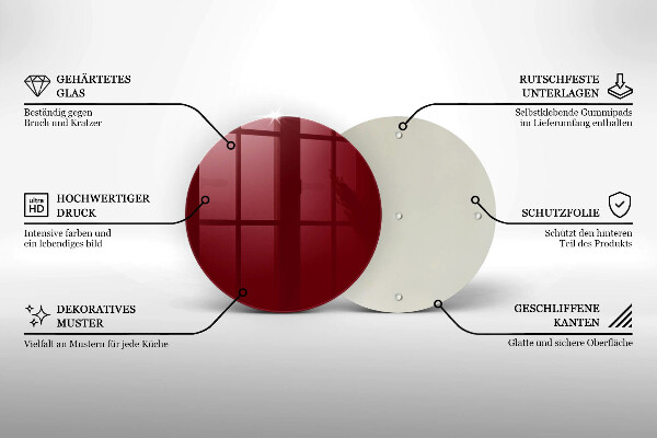 Tocător de bucătărie culoare visiniu