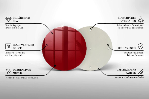 Tocător de bucătărie culoare rosie