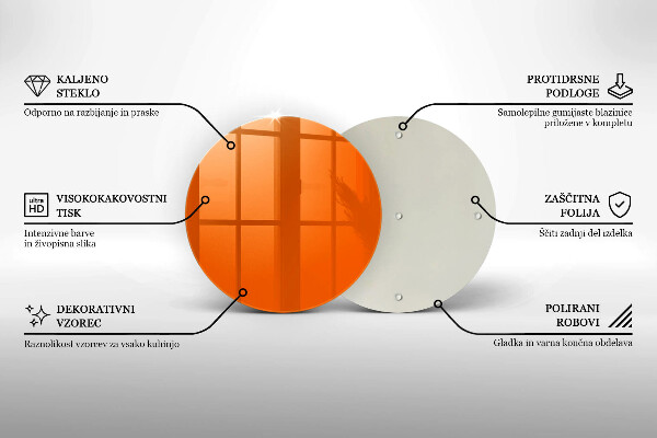 Tocător de bucătărie culoare portocalie