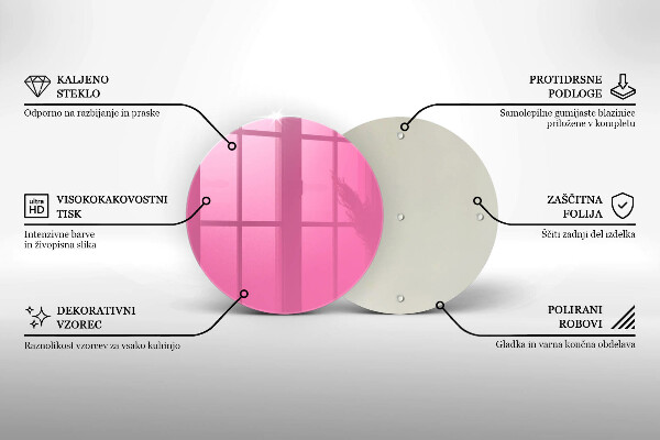 Tocător de bucătărie Culoarea roz