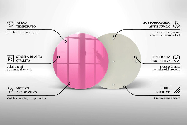 Tocător de bucătărie Culoarea roz