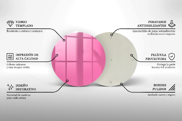 Tocător de bucătărie Culoarea roz