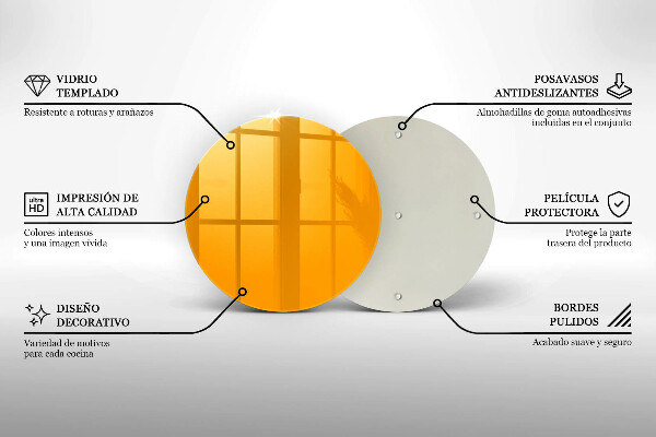 Tocător de bucătărie Culoare galben închis