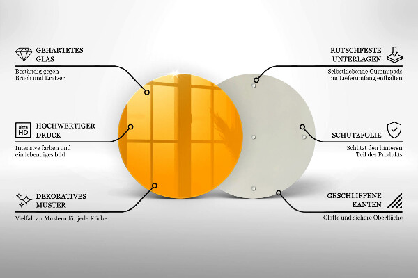 Tocător de bucătărie Culoare galben închis